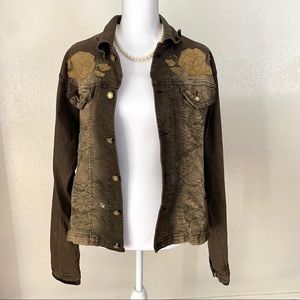Brown denim jacket